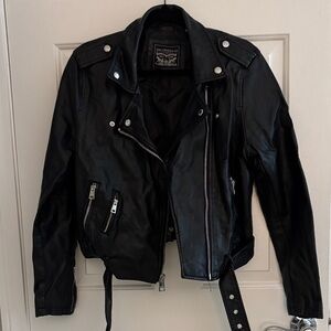 Levi's Black Leather Moto Jacket